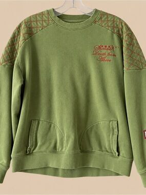 Y2K Vintage Graphic Skull Embroidered Crew Neck Sweater 3XL